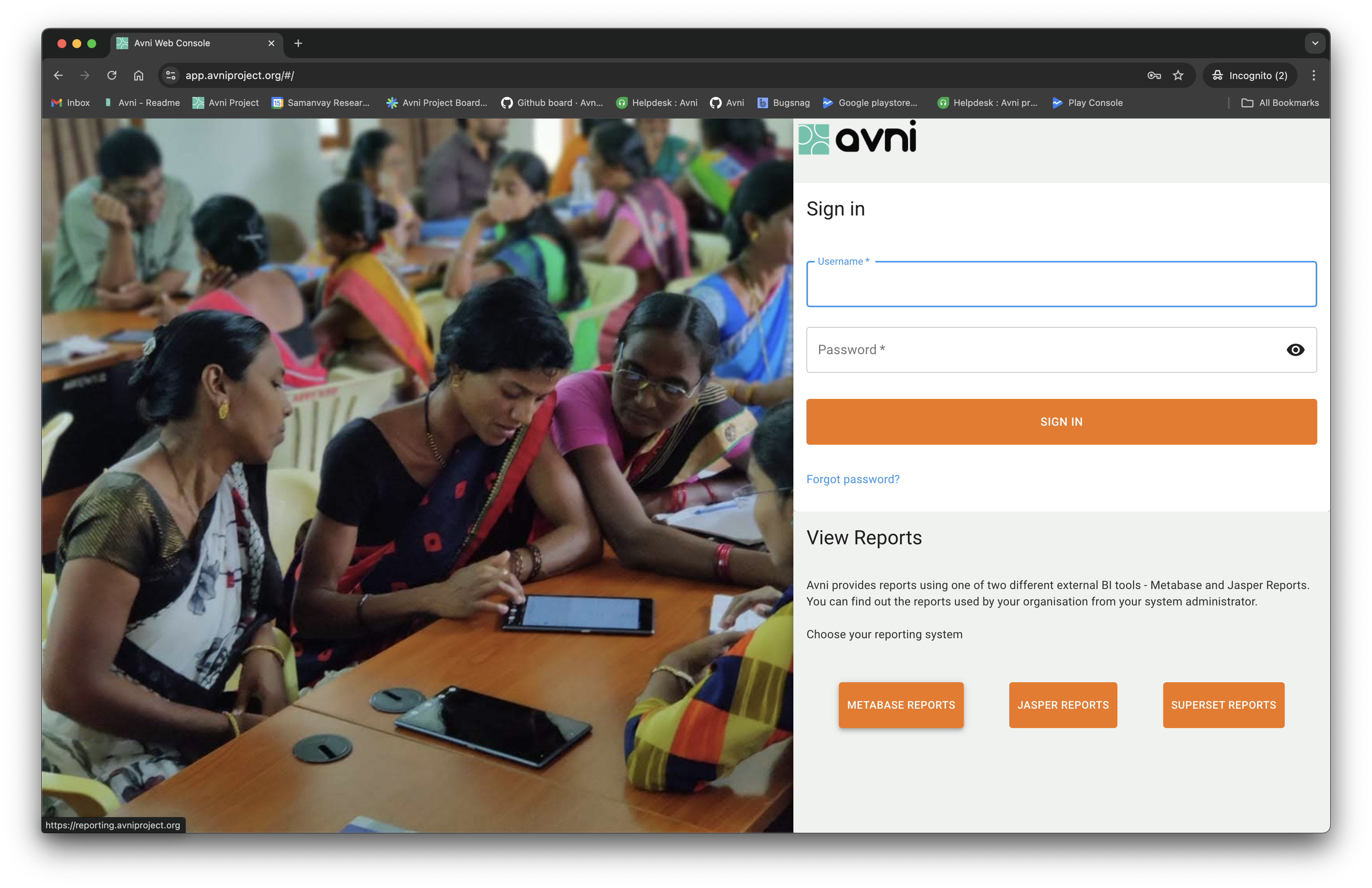 Self-Service Reports Navigation