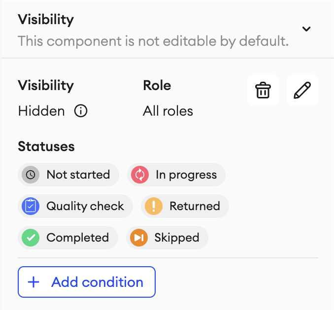 component visibility