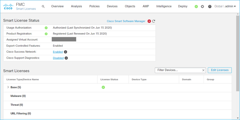 **Figure 8:** Successful registration to Smart Licensing portal