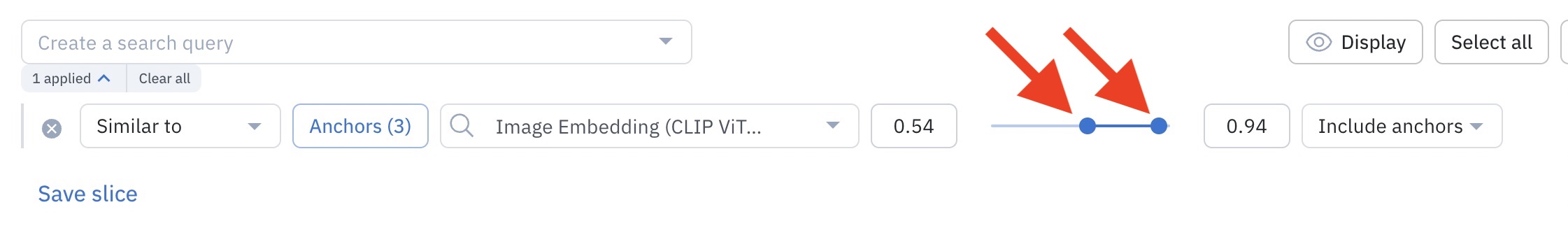 Customize the results of the similarity search by tuning similarity scores 