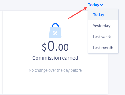 Screenshot of selecting analytics view
