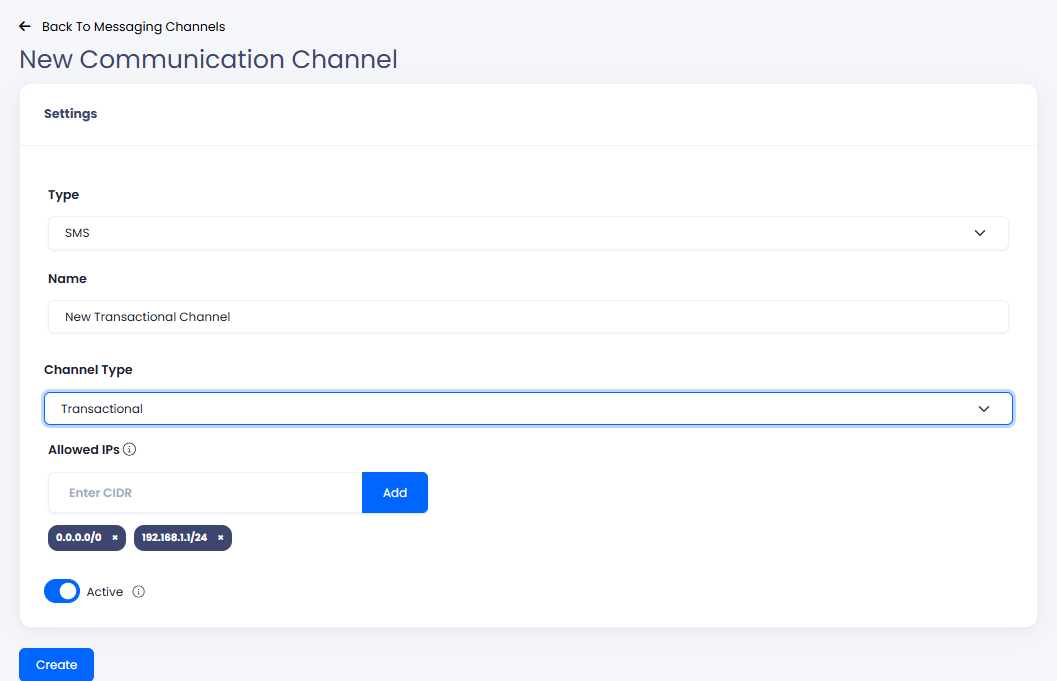 Creating New Transactional Channel