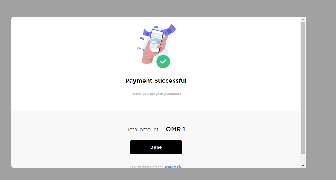 Payment Done Successfully