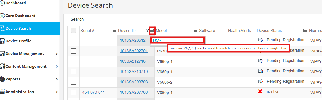 Search Value