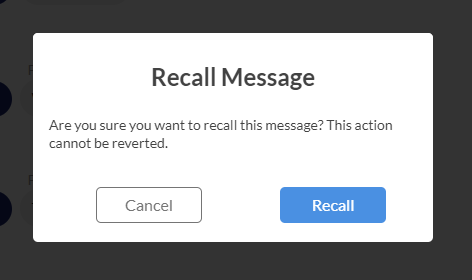Recall message