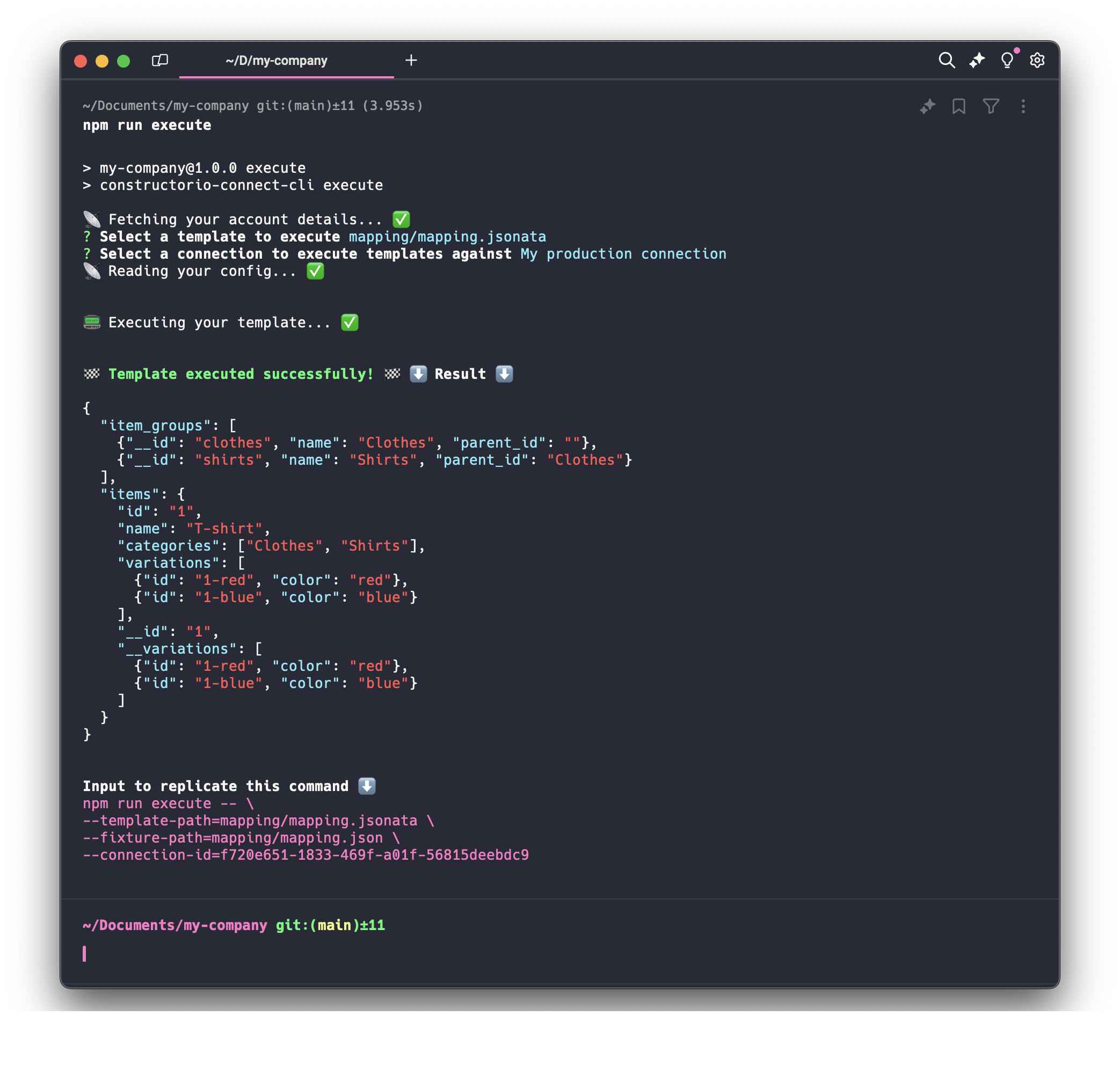 The Connect CLI Data Transformation Process