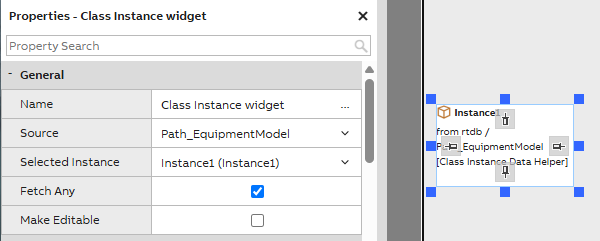 Class Instance general settings example