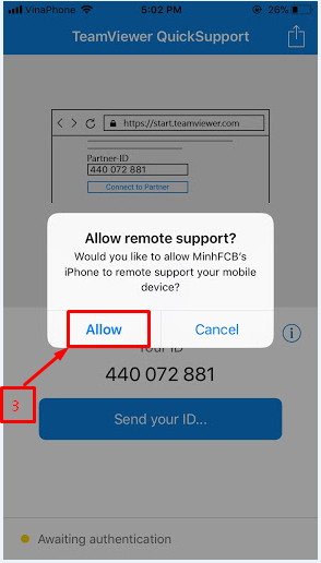 Image 2: Allow connect to the partner computer