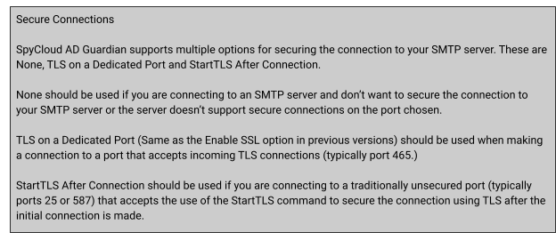 SMTP Server Settings
