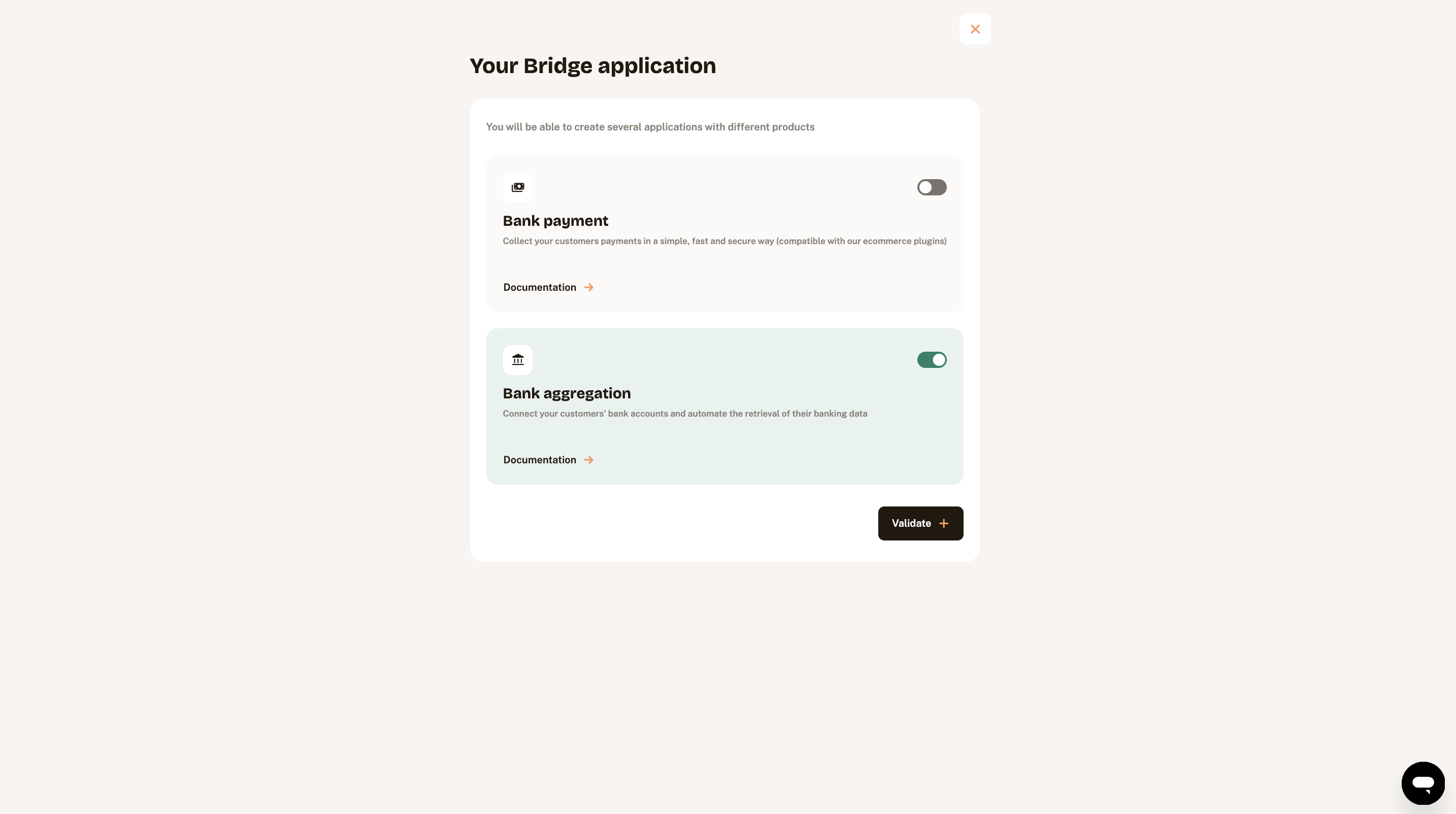 Aggregation activation