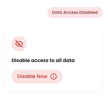 Create Role form with No Access to data selected
