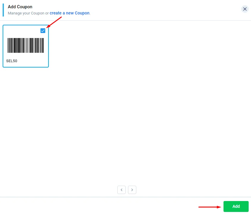 add coupon