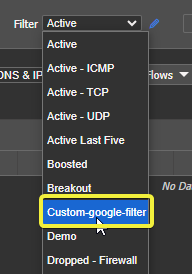 Selecting filter example