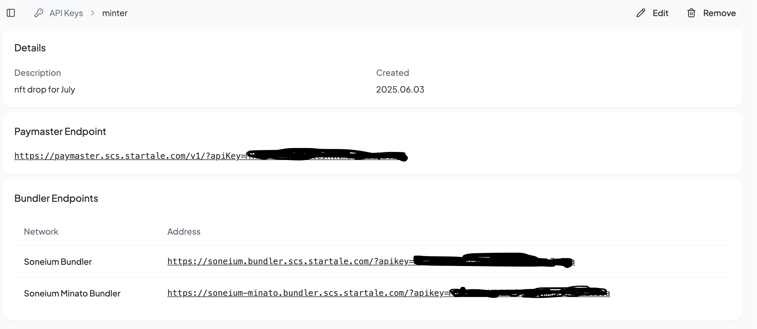 Get URLs