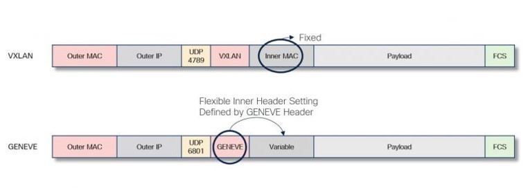 VXLAN and GENENE headers