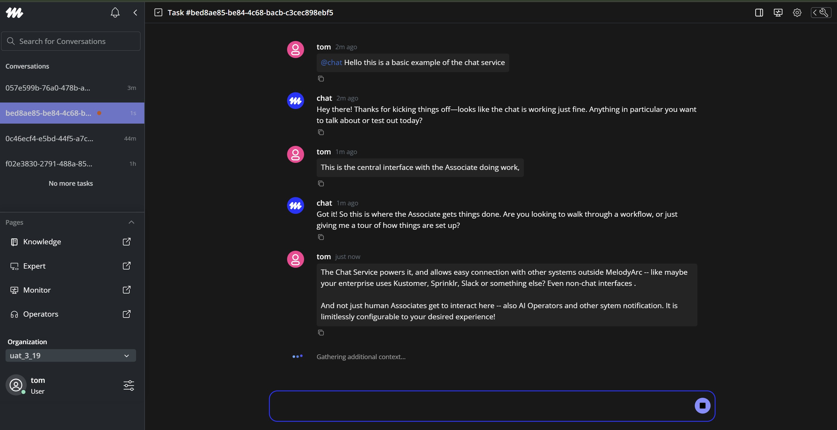 Arc Chat Service overview