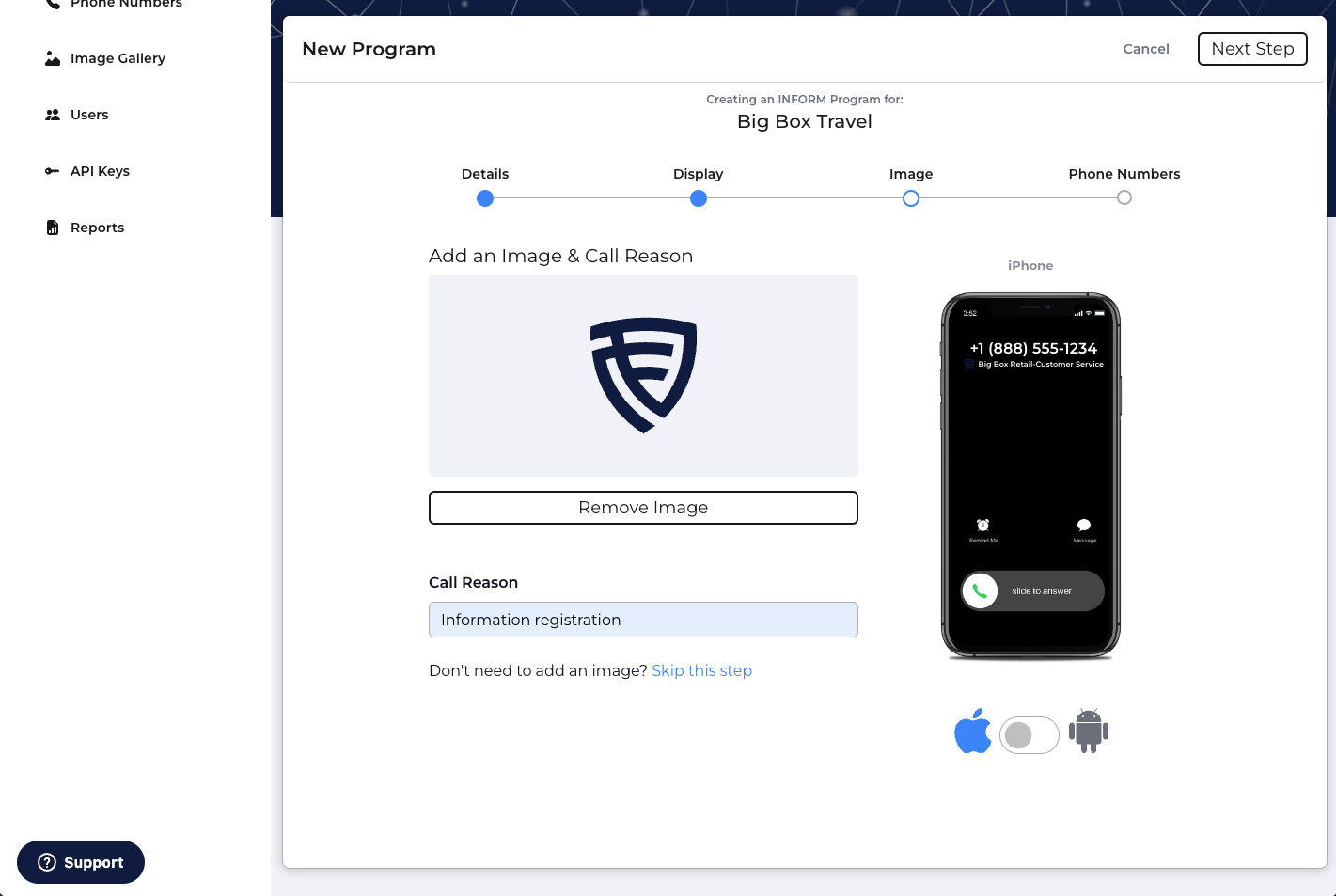 Inform Logo Program Setup