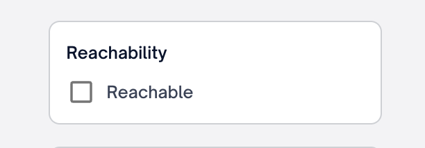 Reachability filter on "Security Issues" page