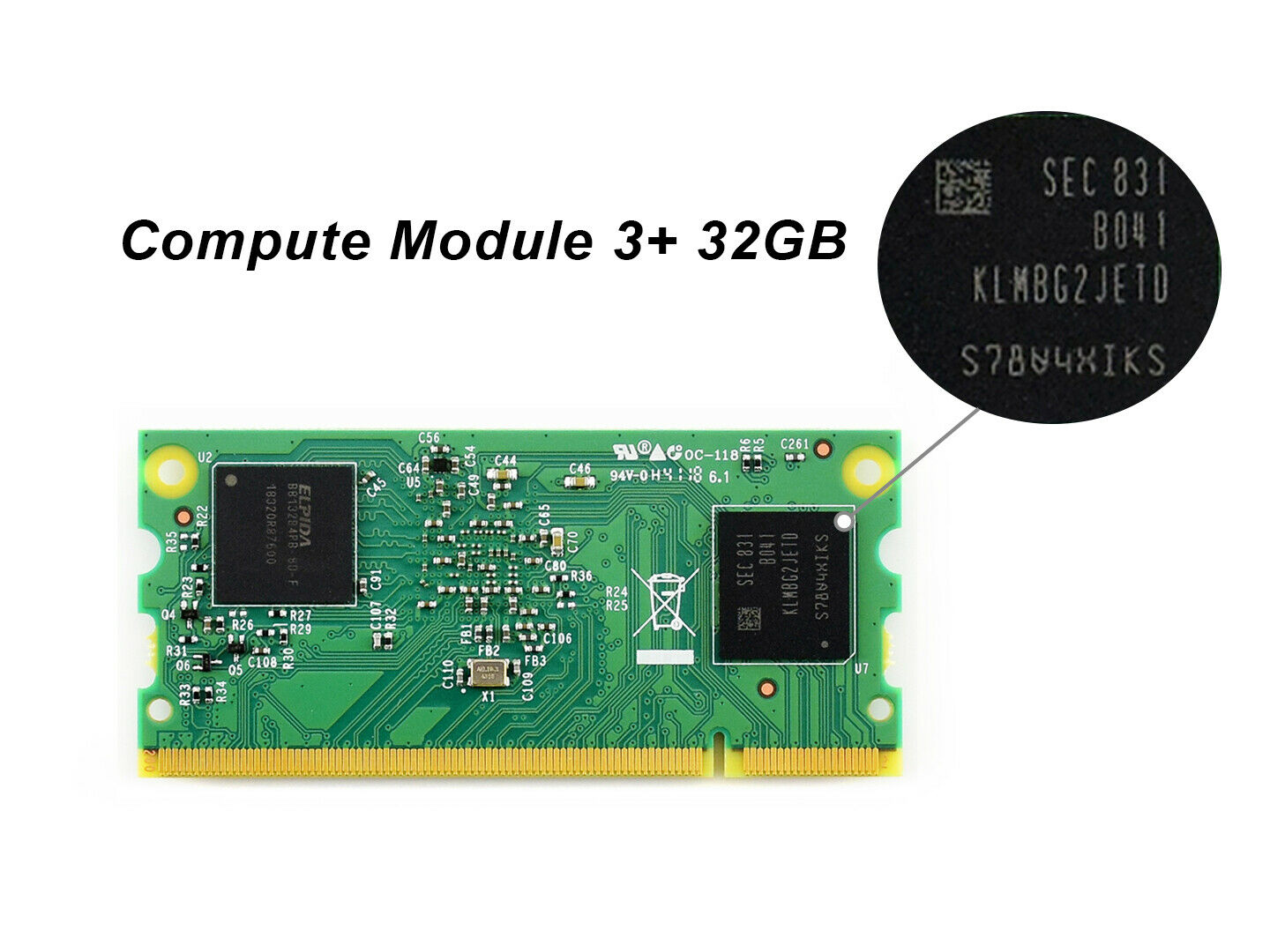 Raspberry Pi Compute Module 3+ with eMMC storage