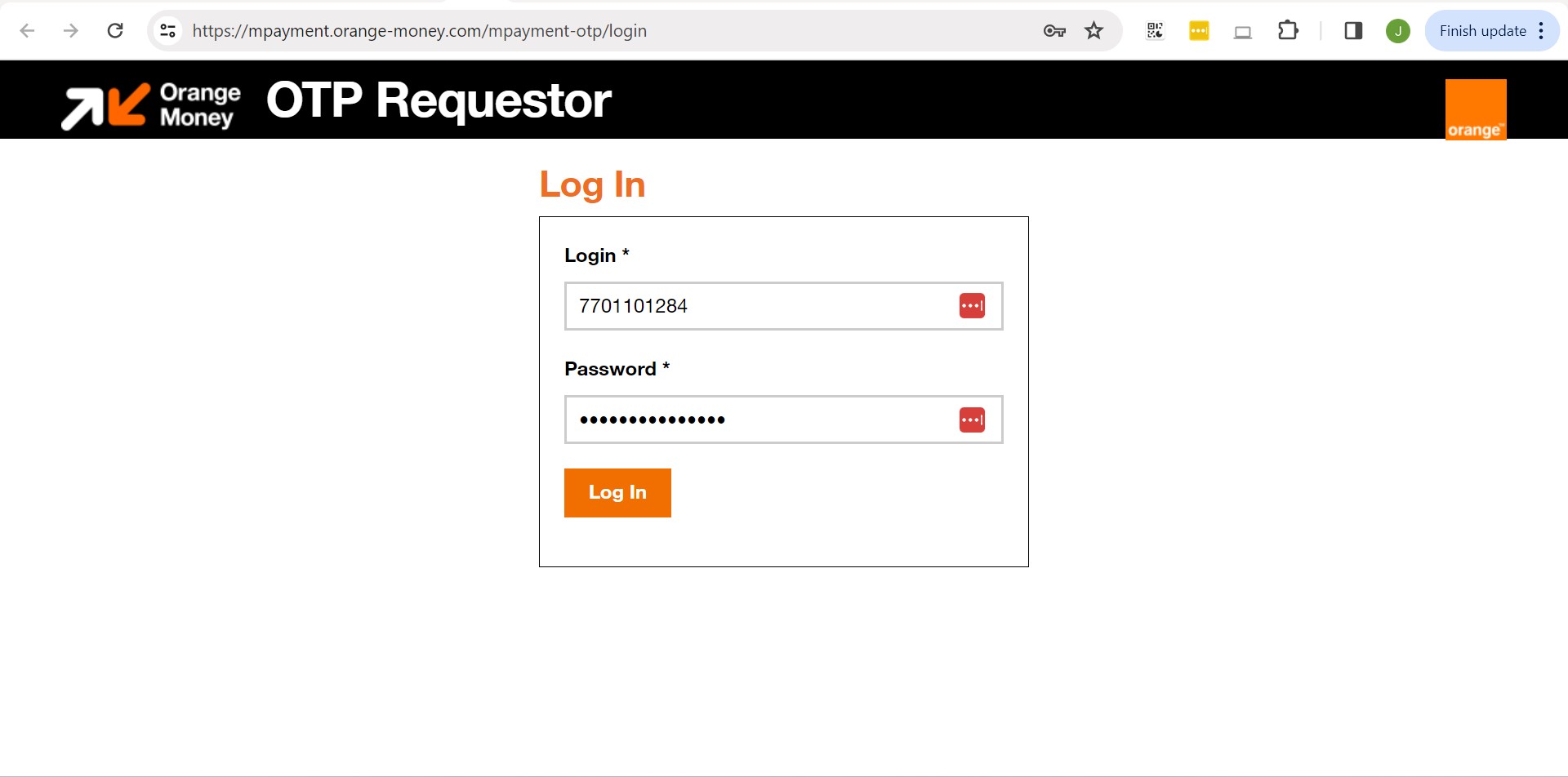 Orange Money's UAT Environment