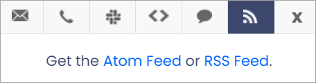 Screenshot of the Atom Feed or RSS Feed option