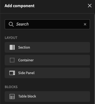 Component list