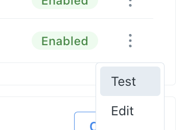 "Settings" --> "Integrations" debug button on warehouses