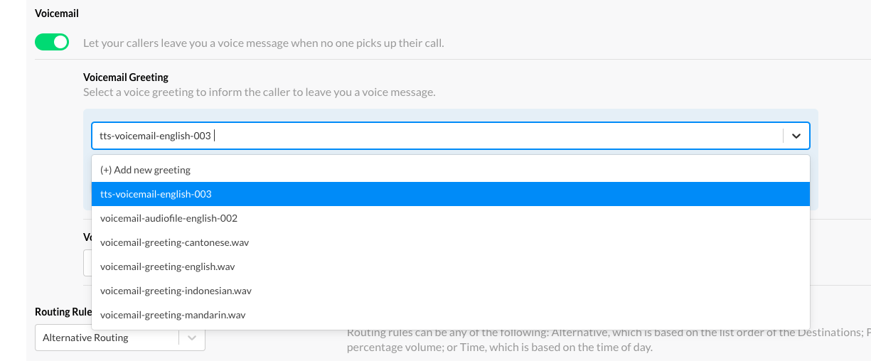 Updated Voicemail Greeting