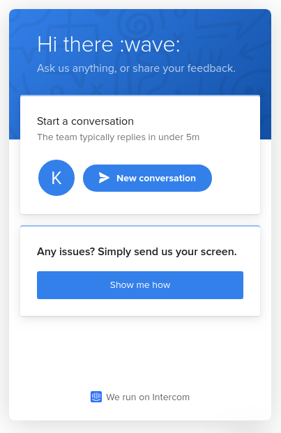 Coview widget integrated into Intercom's chat.