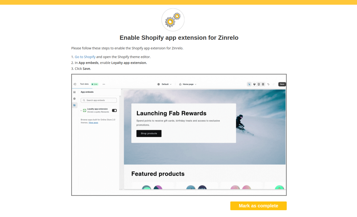 zinrelo shopify integration