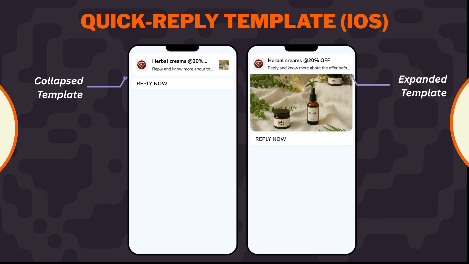 Quick-Reply Template for iOS