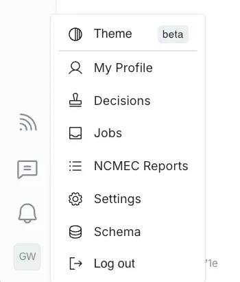 Dark mode interface preview
