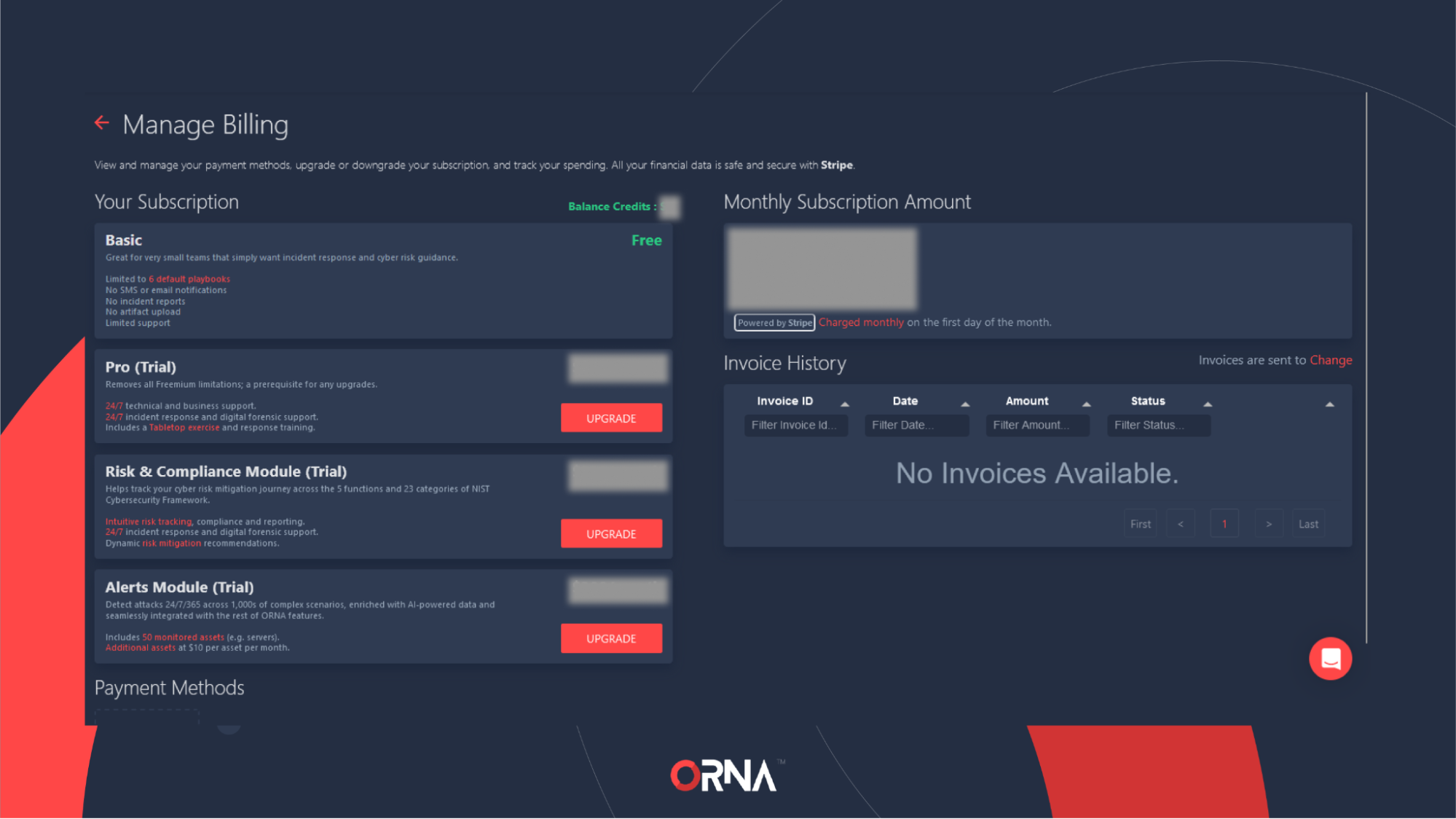 Viewing the Billing dashboard