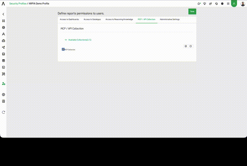 Administrative Settings tab