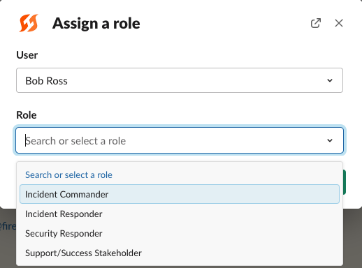 Assigning responders via Slack