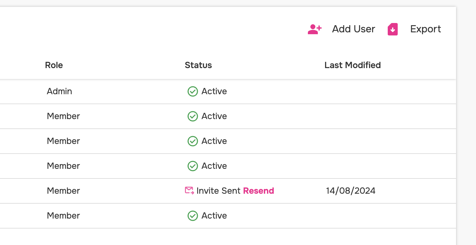 View users and user invites
