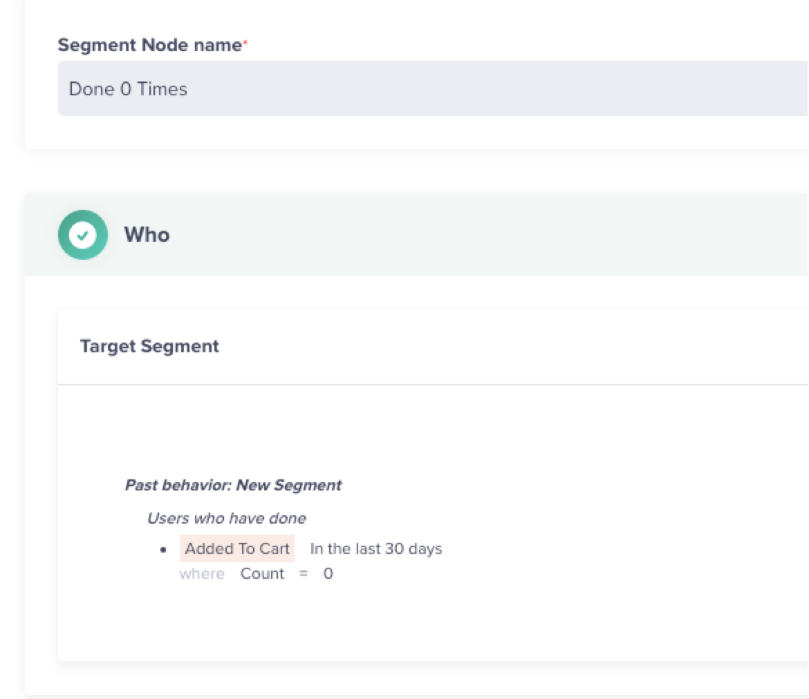 Add a Past Behavior Segment - Y attribute