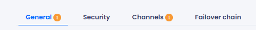 Screenshot with the pending channels OTP configurations