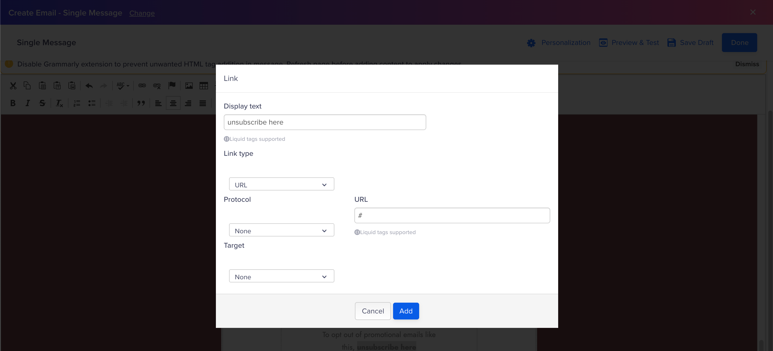 Update Links in Header/Footer