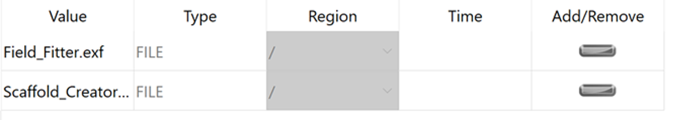 Figure 12. **Model Sources** editor showing model sources applied to the root region