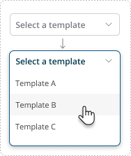 List of templates available for the user