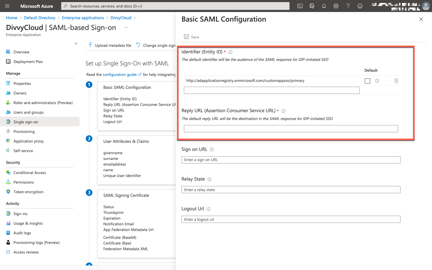 Azure AD + SAML