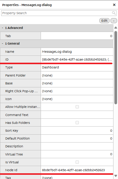 Find the Node Id of the dashboard you want to use as an editor