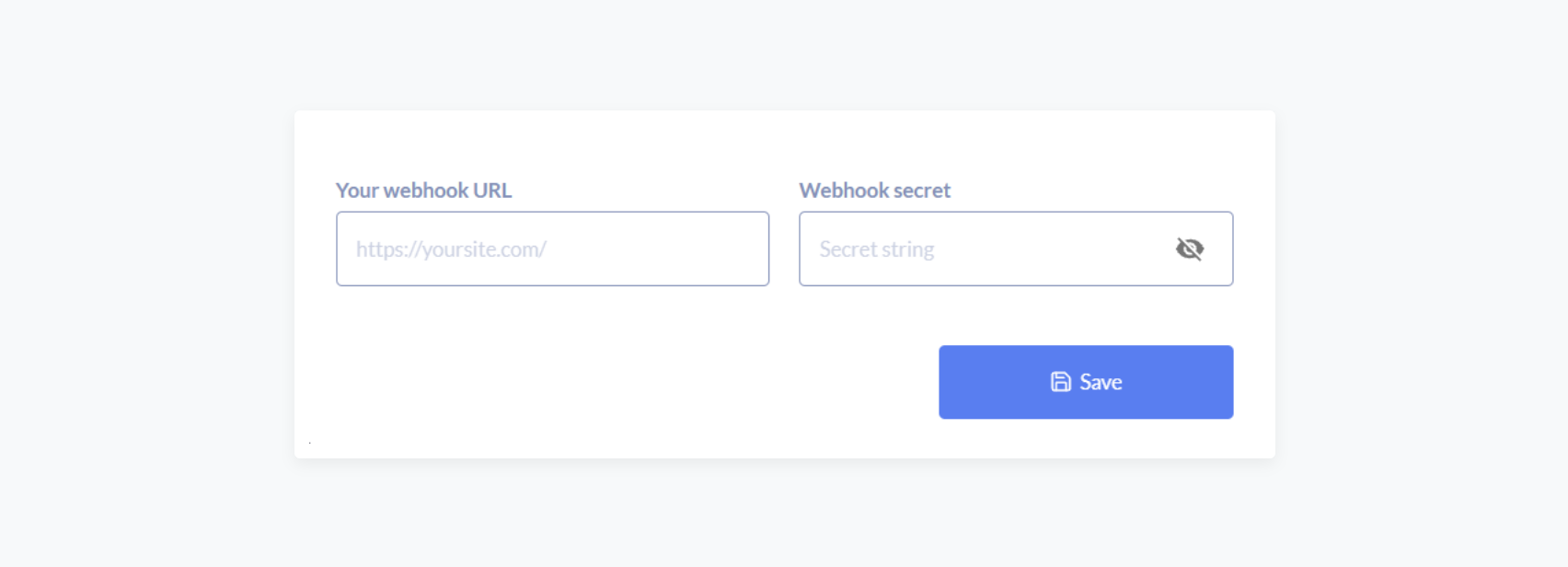 Metamap Dashboard screenshot: Configure new Webhook and Webhook URL and secret