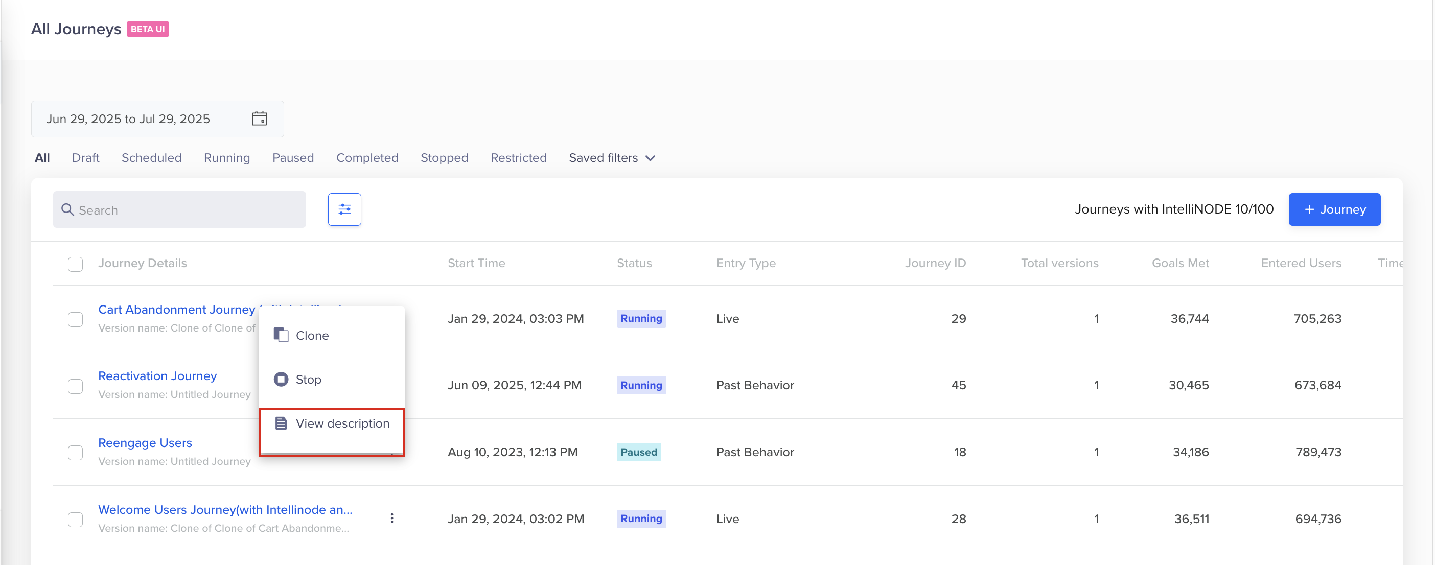 View Journey Description