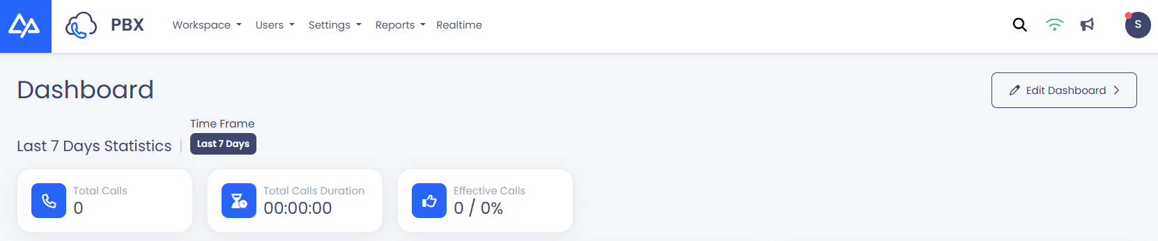 Cloud PBX Dashboard