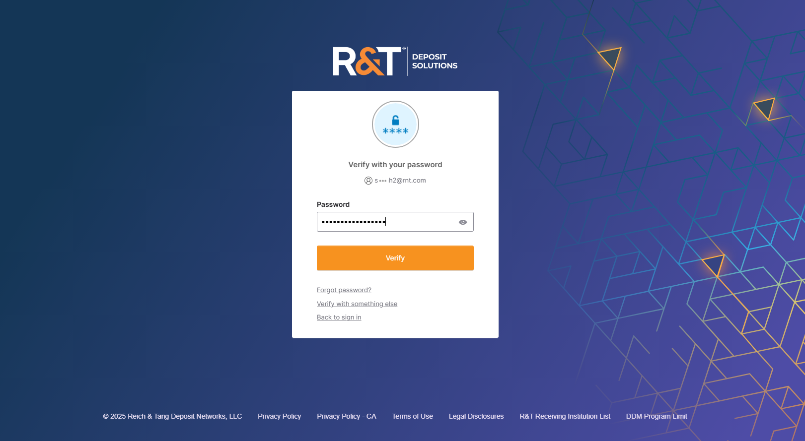 Sign In - Enter Password and Verify