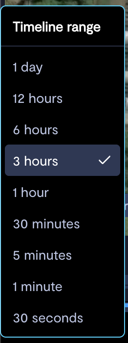 Heatmap trail ending before the device marker when the selected timeline window is in the past