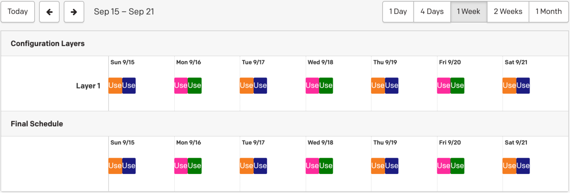 Example 3 final schedule