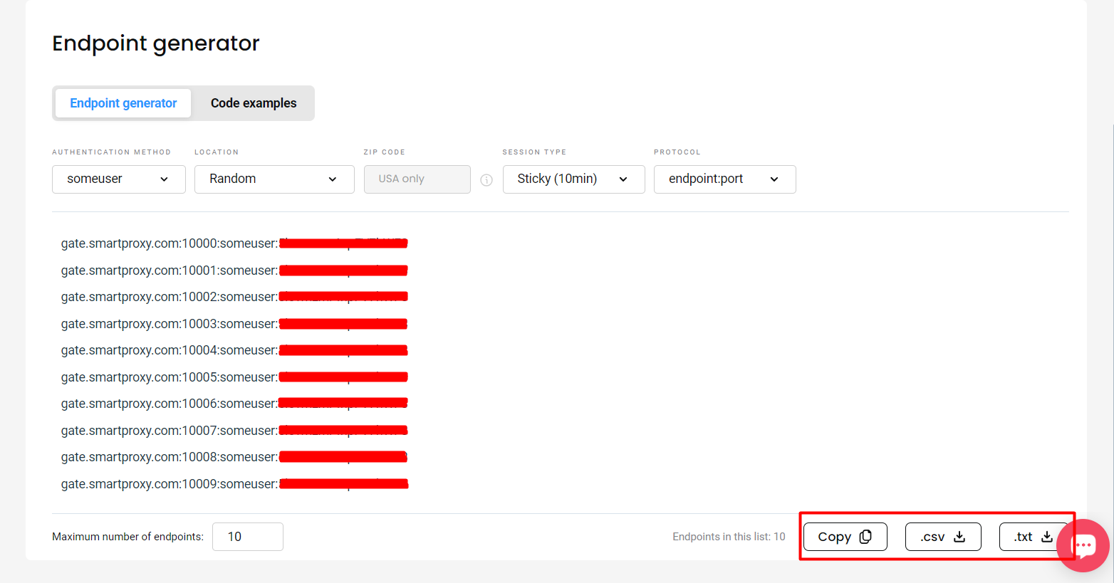 Getting a proxy list in your dashboard